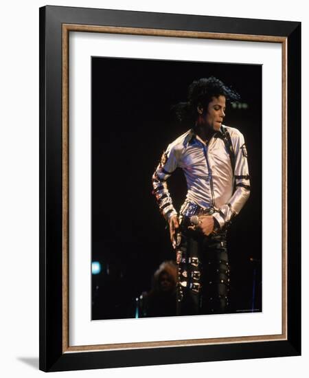 Pop Entertainer Michael Jackson Singing and Dancing at Event-David Mcgough-Framed Premium Photographic Print