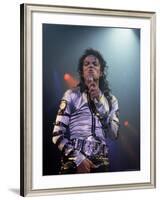 Pop Entertainer Michael Jackson Singing at Event-David Mcgough-Framed Premium Photographic Print