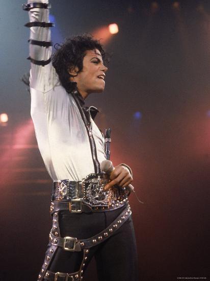 'Pop Entertainer Michael Jackson Striking a Pose at Event' Premium ...