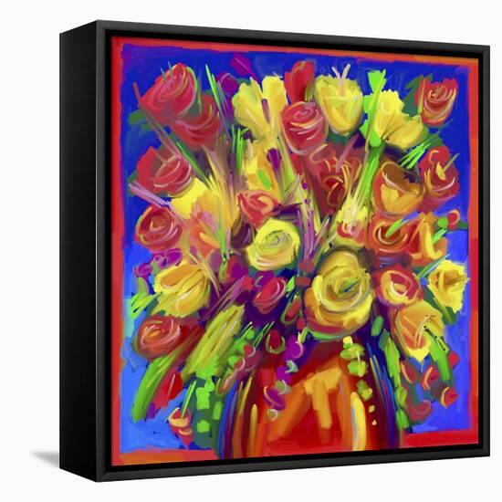 Pop Flowers 215-Howie Green-Framed Premier Image Canvas