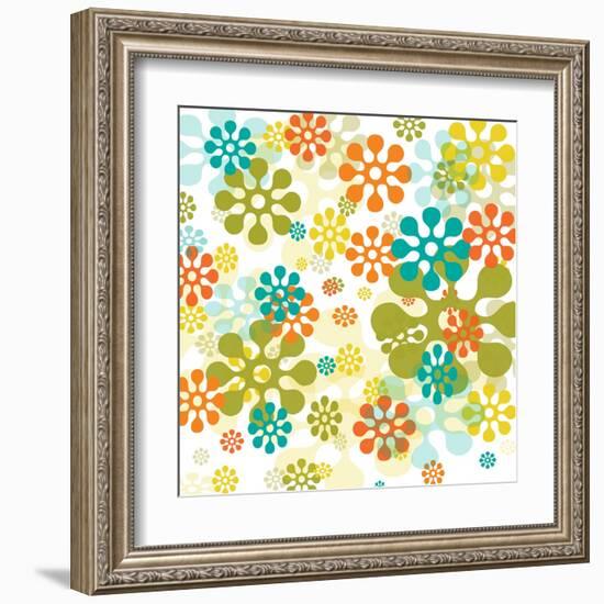 Pop Flowers-Jan Weiss-Framed Art Print