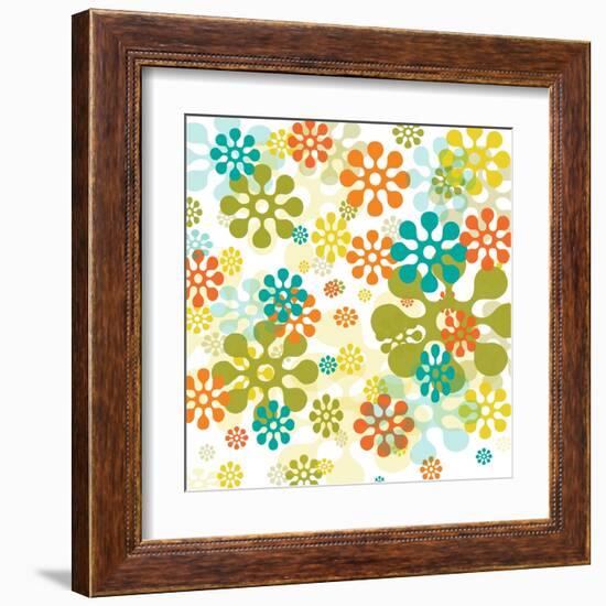 Pop Flowers-Jan Weiss-Framed Art Print