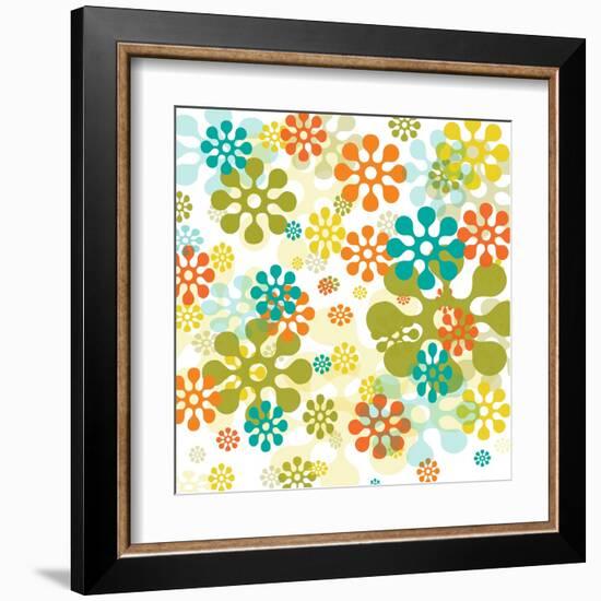 Pop Flowers-Jan Weiss-Framed Art Print