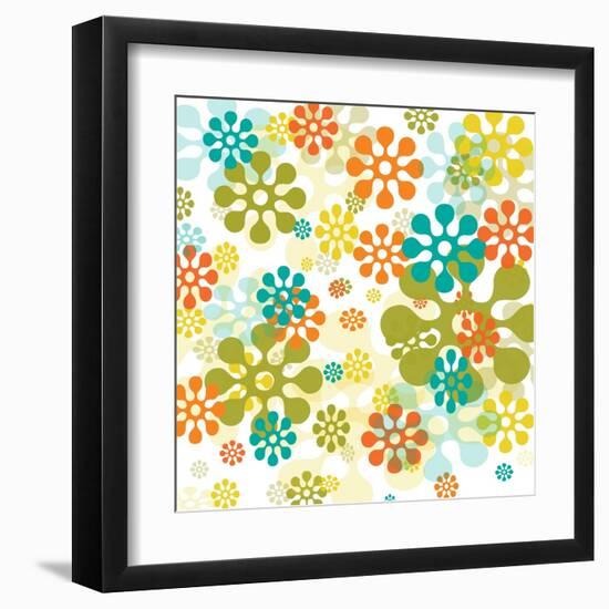 Pop Flowers-Jan Weiss-Framed Art Print