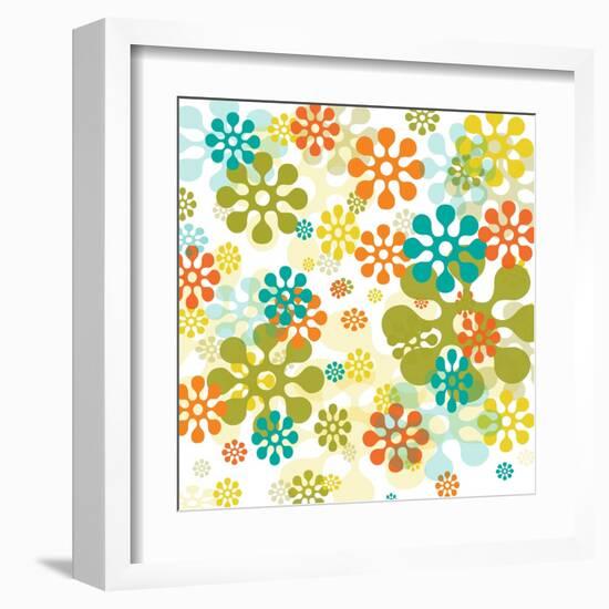 Pop Flowers-Jan Weiss-Framed Art Print