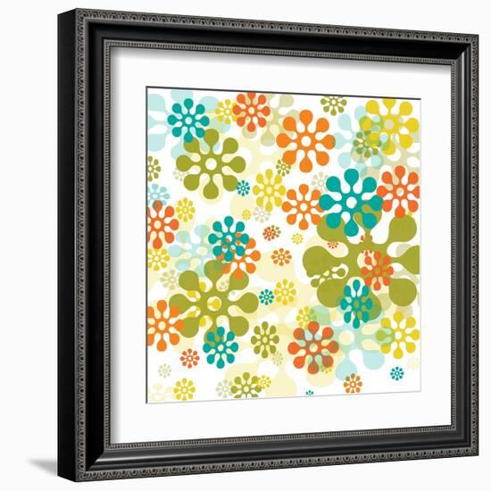 Pop Flowers-Jan Weiss-Framed Art Print