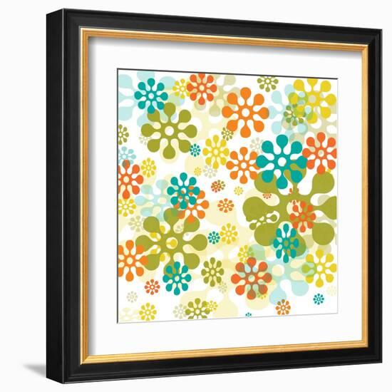 Pop Flowers-Jan Weiss-Framed Art Print