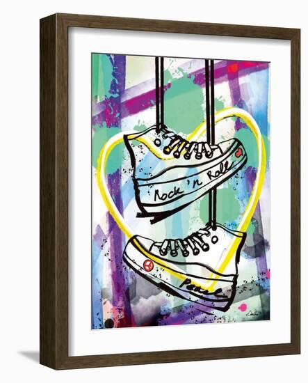 Pop Glam Topper Sneaker-Stella Chang-Framed Art Print