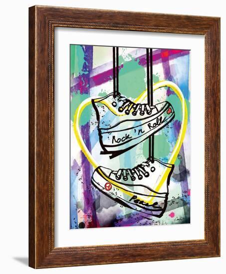 Pop Glam Topper Sneaker-Stella Chang-Framed Art Print