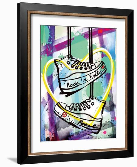 Pop Glam Topper Sneaker-Stella Chang-Framed Art Print