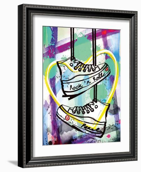 Pop Glam Topper Sneaker-Stella Chang-Framed Art Print