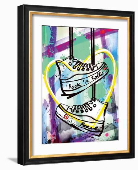 Pop Glam Topper Sneaker-Stella Chang-Framed Art Print