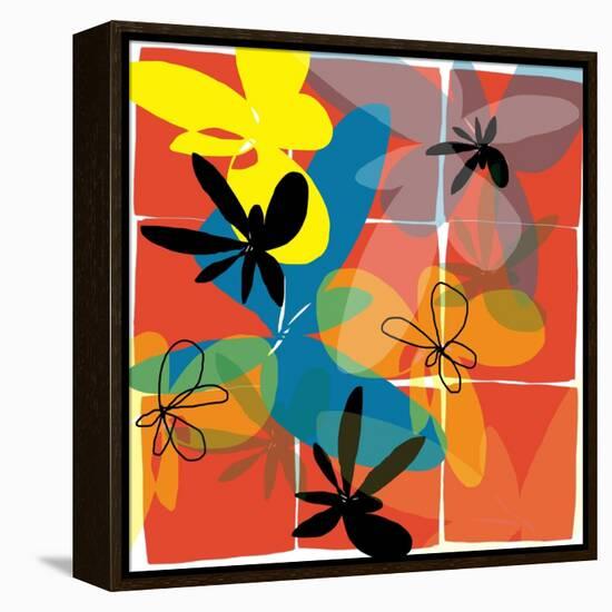 Pop Goes Space Three-Jan Weiss-Framed Stretched Canvas