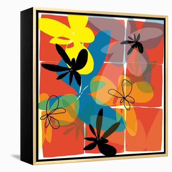 Pop Goes Space Three-Jan Weiss-Framed Stretched Canvas