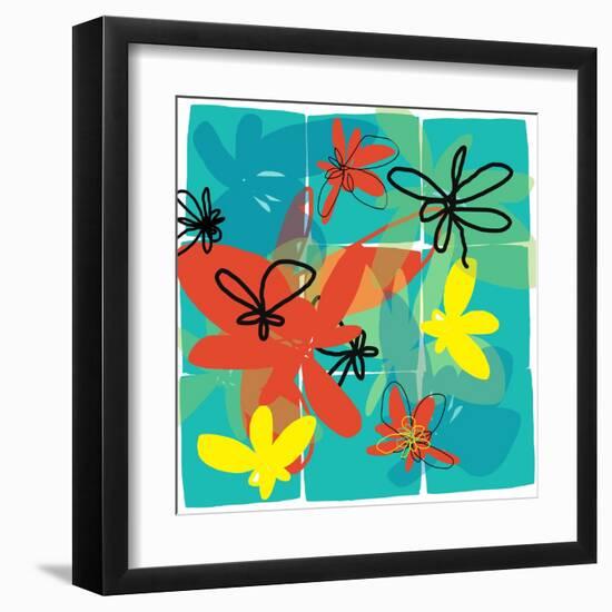 Pop Goes Space-Jan Weiss-Framed Art Print