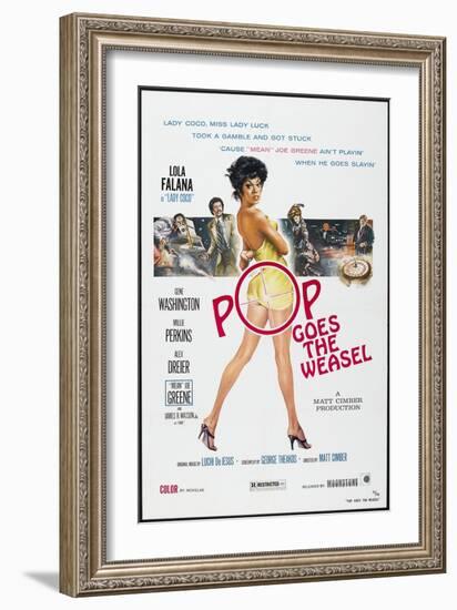 POP GOES THE WEASEL, US poster, Lola Falana, 1975-null-Framed Premium Giclee Print