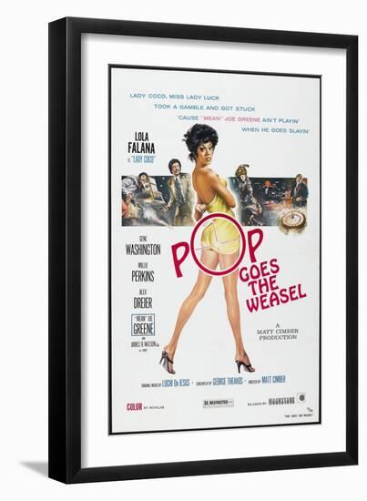 POP GOES THE WEASEL, US poster, Lola Falana, 1975-null-Framed Premium Giclee Print