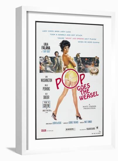 POP GOES THE WEASEL, US poster, Lola Falana, 1975-null-Framed Premium Giclee Print