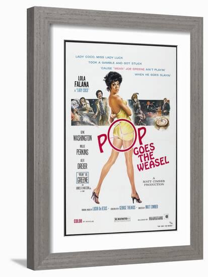 POP GOES THE WEASEL, US poster, Lola Falana, 1975-null-Framed Art Print