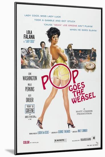 POP GOES THE WEASEL, US poster, Lola Falana, 1975-null-Mounted Art Print