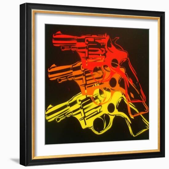 Pop Gun 1-Abstract Graffiti-Framed Giclee Print