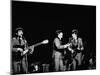 Pop Music Group the Beatles in Concert George Harrison, Paul McCartney, John Lennon-Ralph Morse-Mounted Premium Photographic Print