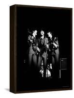 Pop Music Group the Beatles in Concert Paul McCartney, John Lennon, George Harrison-Ralph Morse-Framed Premier Image Canvas