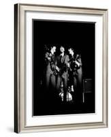 Pop Music Group the Beatles in Concert Paul McCartney, John Lennon, George Harrison-Ralph Morse-Framed Premium Photographic Print