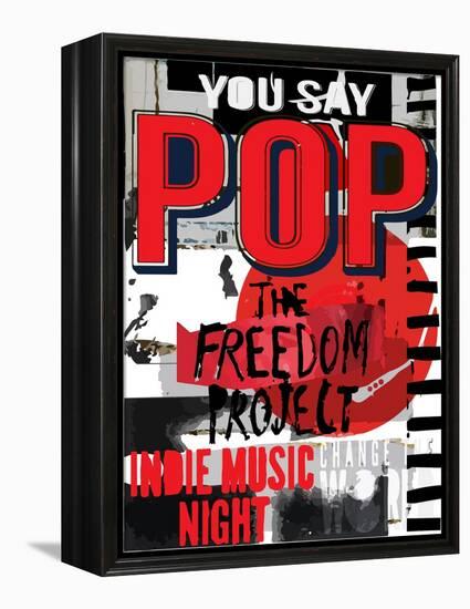 Pop Music, Poster Background Template. Vector Graphic Design.-emeget-Framed Stretched Canvas