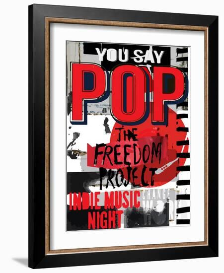 Pop Music, Poster Background Template. Vector Graphic Design.-emeget-Framed Art Print