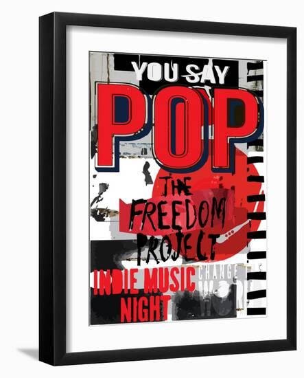 Pop Music, Poster Background Template. Vector Graphic Design.-emeget-Framed Art Print