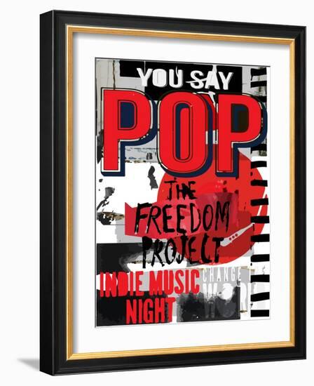 Pop Music, Poster Background Template. Vector Graphic Design.-emeget-Framed Art Print