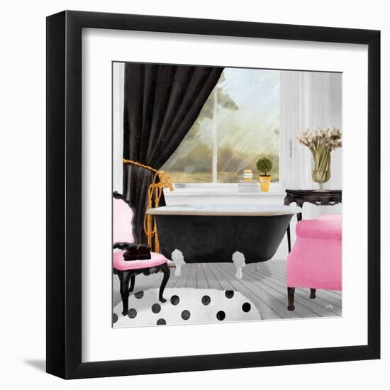 Pop of Pink Bath II-Elizabeth Medley-Framed Art Print