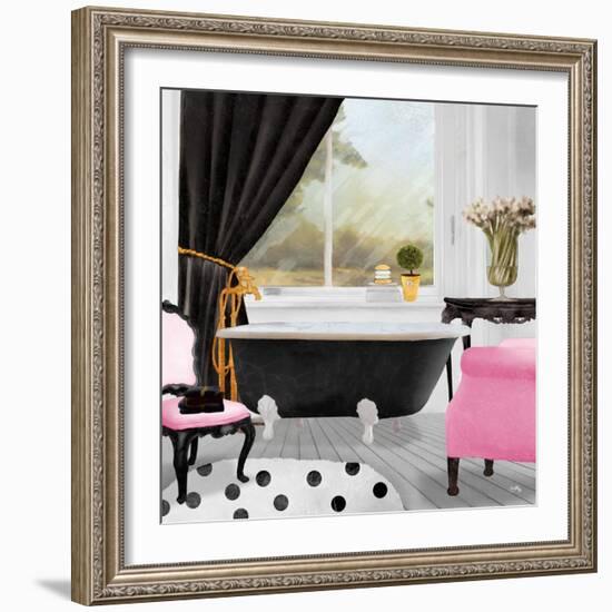 Pop of Pink Bath II-Elizabeth Medley-Framed Art Print