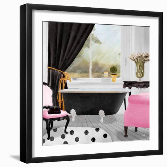 Pop of Pink Bath II-Elizabeth Medley-Framed Art Print