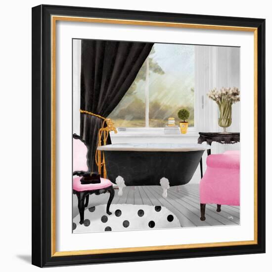 Pop of Pink Bath II-Elizabeth Medley-Framed Art Print