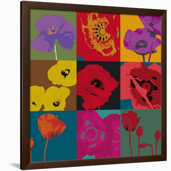 Pop Poppies-Don Li-Leger-Framed Art Print