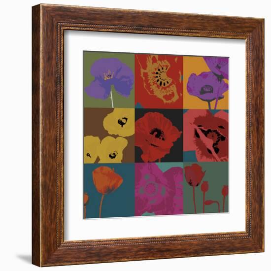 Pop Poppies-Don Li-Leger-Framed Giclee Print