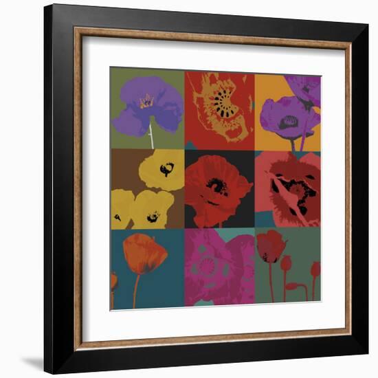 Pop Poppies-Don Li-Leger-Framed Giclee Print