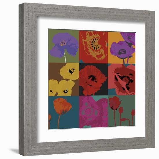 Pop Poppies-Don Li-Leger-Framed Giclee Print