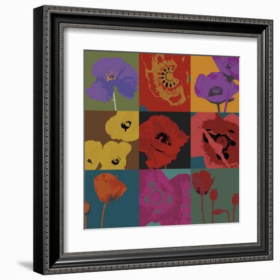 Pop Poppies-Don Li-Leger-Framed Giclee Print