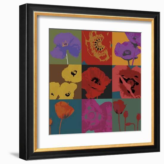 Pop Poppies-Don Li-Leger-Framed Giclee Print