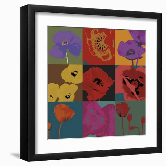 Pop Poppies-Don Li-Leger-Framed Giclee Print