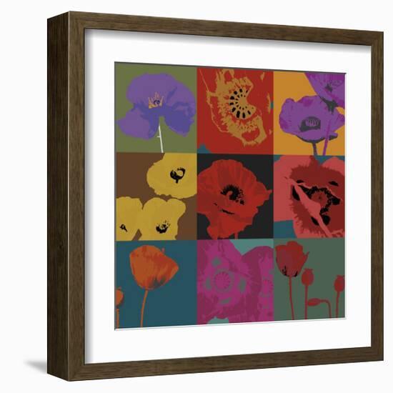 Pop Poppies-Don Li-Leger-Framed Giclee Print