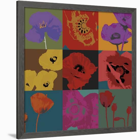 Pop Poppies-Don Li-Leger-Framed Giclee Print