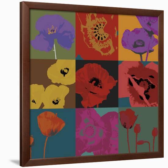 Pop Poppies-Don Li-Leger-Framed Giclee Print