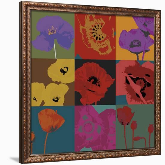 Pop Poppies-Don Li-Leger-Framed Giclee Print