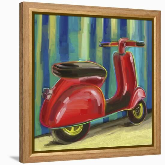 Pop Scooter-Howie Green-Framed Premier Image Canvas