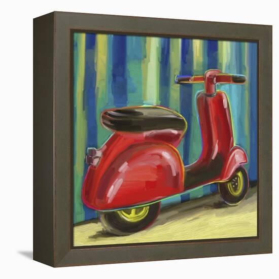 Pop Scooter-Howie Green-Framed Premier Image Canvas