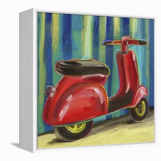 Pop Scooter-Howie Green-Framed Premier Image Canvas